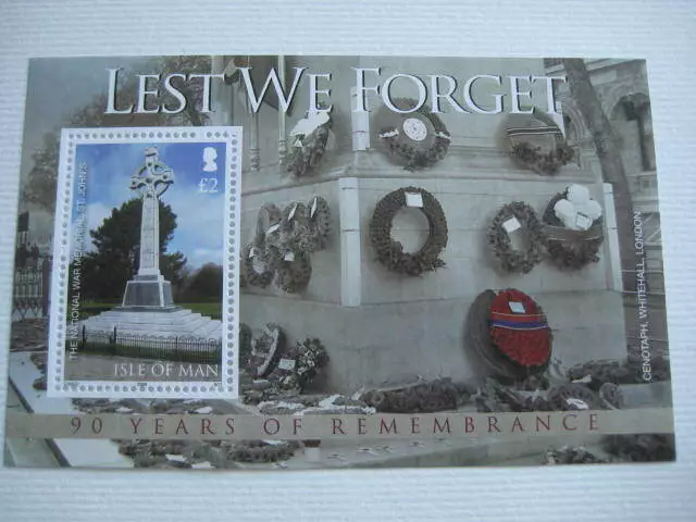 2008 Isla de Man Hoja Miniatura En 90 Years Of Final Guerra Mundial I - MNH