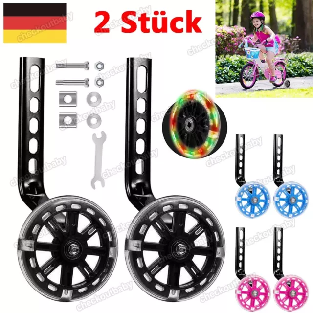 2x Universal Stützräder Sicherheitsstützräder für 12-20" Kinderfahrrad Hilfsrad