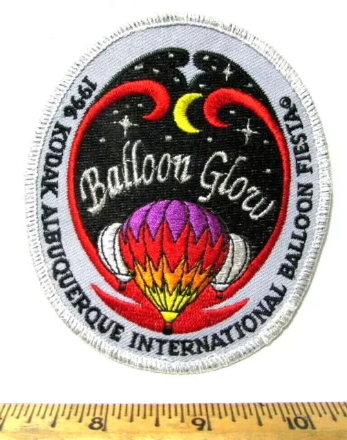 Vintage Albuquerque Hot Air Balloon 1996 Glow Fiesta Official Patch 10th NM
