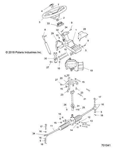 Polaris 5632295 COLLAR-STEERING LOCK Ranger 570