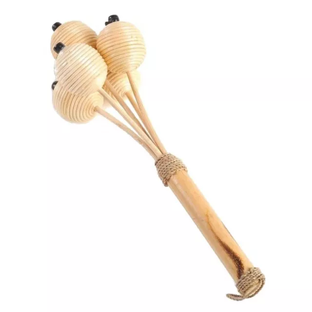 Rassel Shaker Maracas Holz Rhythmus Klang Instrument Percussion Kinderrassel 2