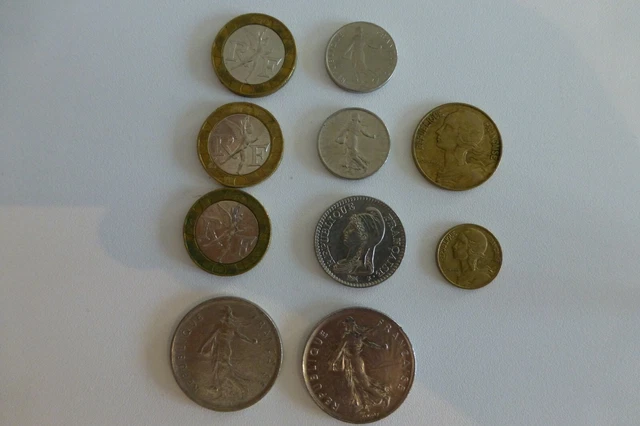 Collezione Di Monete Francesi: 10 Monete Della Repubblica, 1959-2002 - Italia - Foto 3