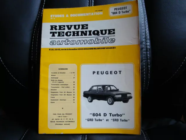 RTA Peugeot 604 D Turbo / Diesel - Revue Technique Automobile