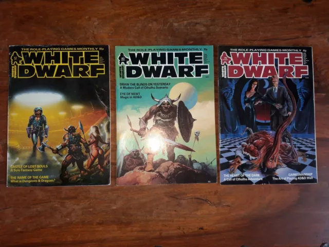 White Dwarf Magazine Issues #52 #63 #75 - Games Workshop