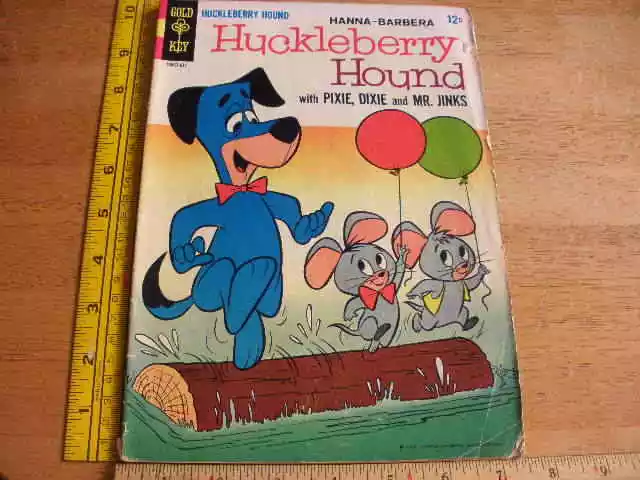 Huckleberry Hound Pixie Dixie Jimks Gold Key #28 comic book VG 1960s Silver age