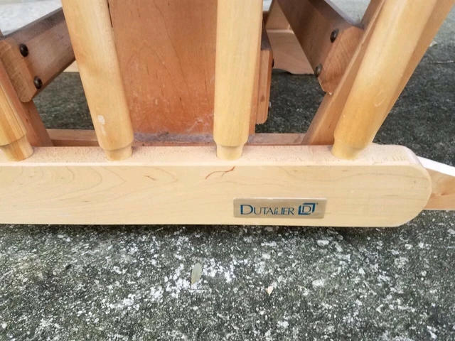 SOLID MAPLE WOOD Glider Motion Rocking Chair Foot Stool Made