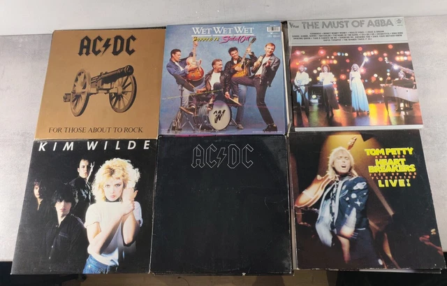 LOT DE 20 DISQUES VINYLES theme Pop Rock folk 33 T AC DC Pat Benatar ...