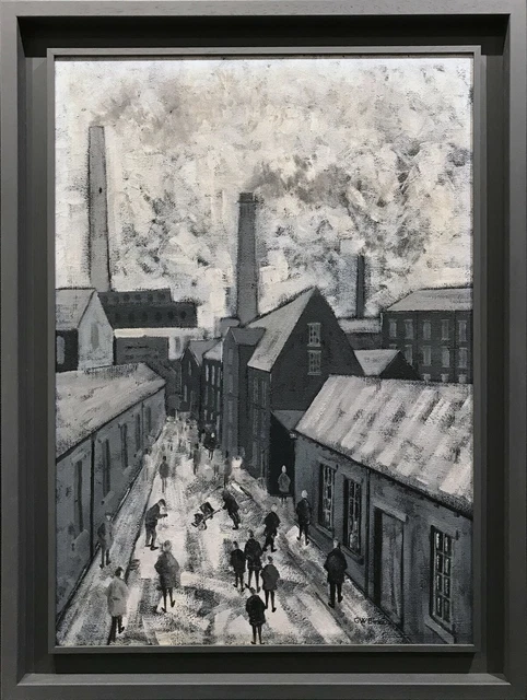 Geoffrey Woolsey Cigarrera Northern Artista Original Aceite Pintura Calder Valle