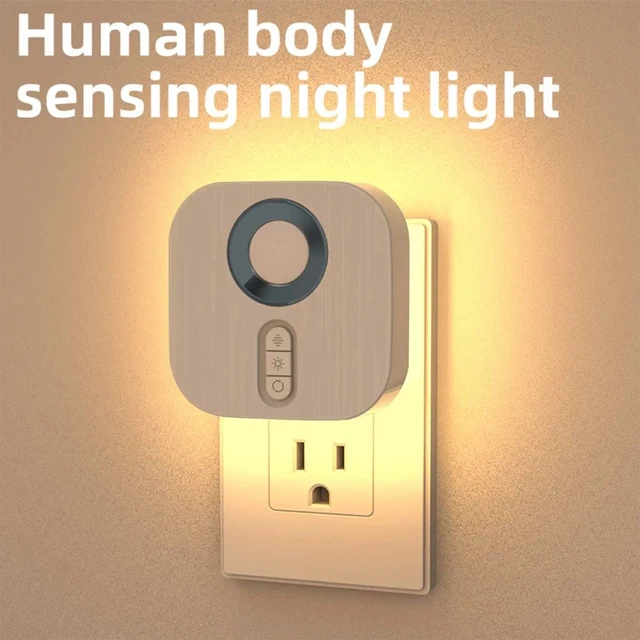 3 Rgb Led Sensor LED NIGHT LIGHT Motion Sensor RGB Plug In Wall Lamp Bedroom Hallway ...