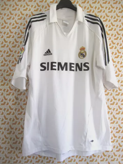 Maillot Vintage Real Madrid 2005 2006 Adidas Blanc Vintage shirt jersey - L