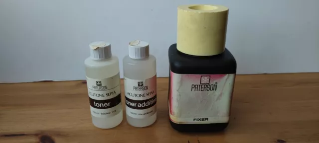 Paterson Photography Developing Chemicals - Sepia Toner, Sepia Additive & Fixer
