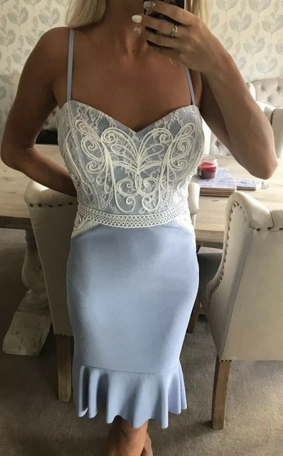 Lipsy lace appliqué detail cami sales bodycon dress