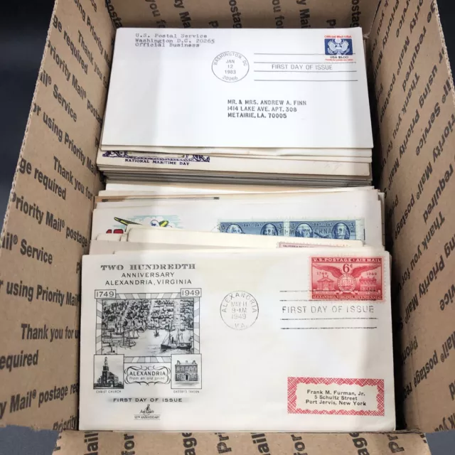 US FDC COVER COLLECTION LOT OF 500+ VARIOUS TOPICS ADDRESSED AND UNCACHETED d