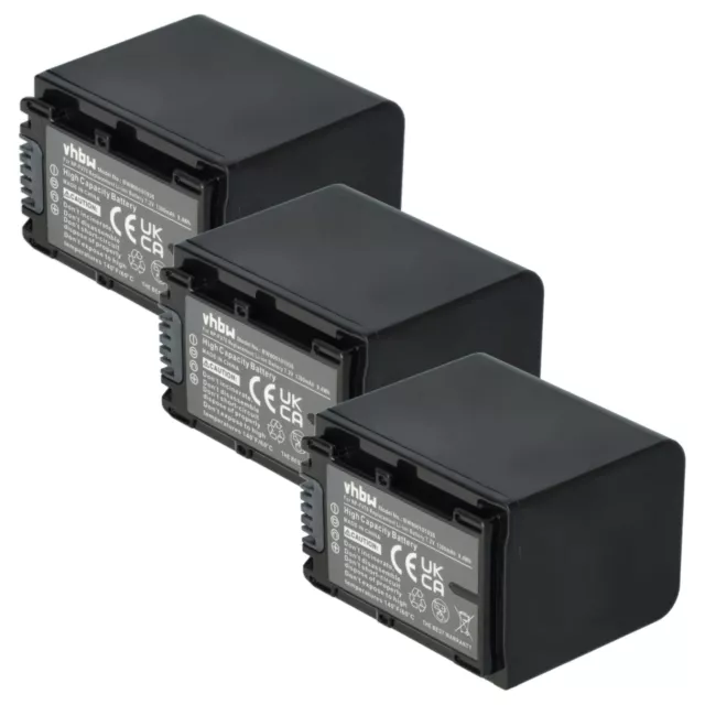 3x Batería reemplaza Sony NP-FV90 1300mAh