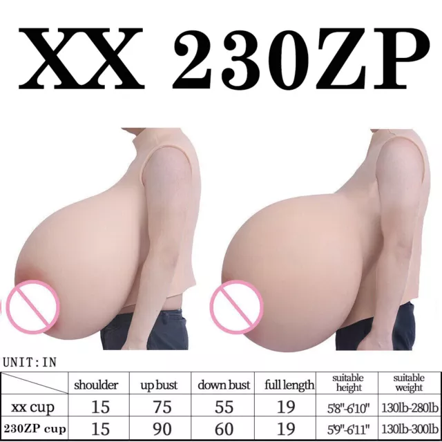 Softmary Silicone Breast Forms Fake Boobs Breast Plate Enhancer XX 230ZP CUP