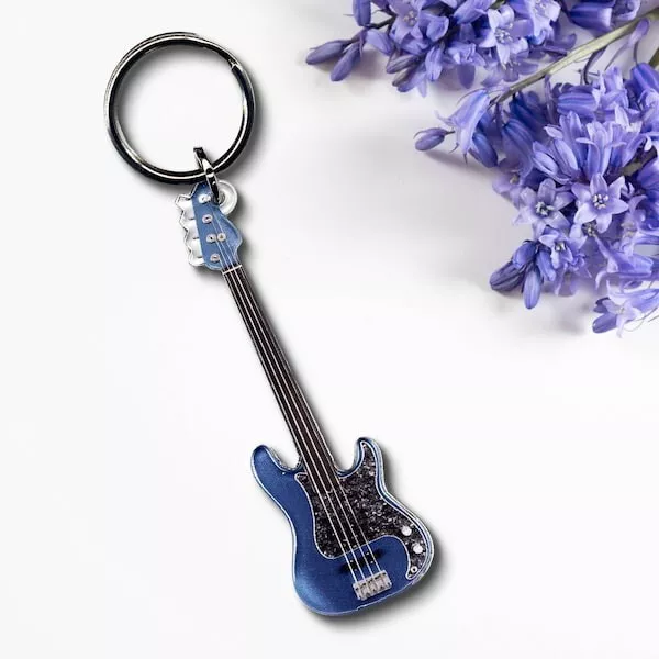 Porte-clés guitare Fender  Precision Bass BLUE