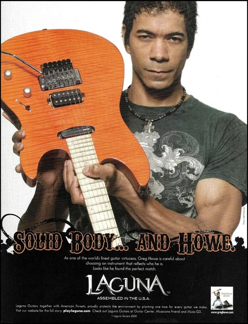 Greg Howe 2008 Laguna electric guitar advertisement 8 x 11 ad print