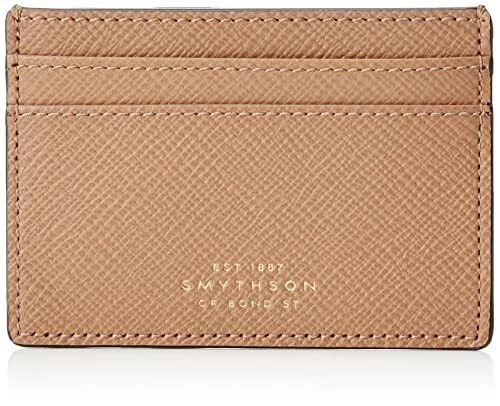 [Smythson] Card Case 1200533 Panama Flat Card Holder Light Rosewood