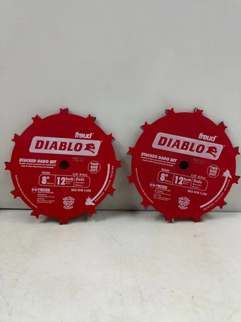 DIABLO 8 in. x 12-Tooth Stacked Dado Saw Blade Set of 2