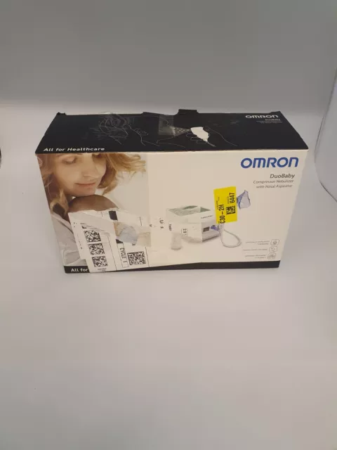 OMRON DuoBaby 2-in-1-Inhalationsgerät mit Nasensauger Babys Kleinkinder Weiß