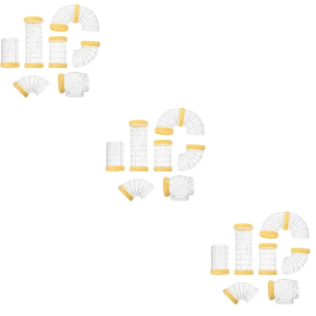 3 Sets Hamsterkäfig-Tunnel Rohre Meerschweinchenbett Hamstertunnel Für
