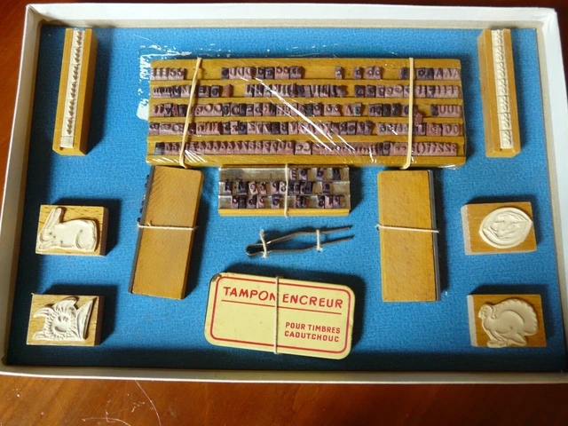 Ancien Coffret Imprimerie Imagex Tiflex – Matériel Typographie Vintage