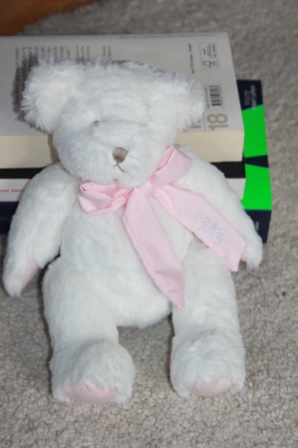 Doudou Et Compagnie Peluche Ours Rose Blanc  Mon Tout Petit 25 Cm  Dc2342 Neuf