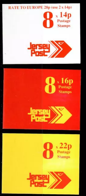 Jersey 1992 - carnets  booklets  C 463 - 465 - 496  **
