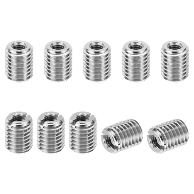 10pc Thread Repair Insert Nut Adapters Reducer M12*1.75 Male to M6*1 Female 15mm