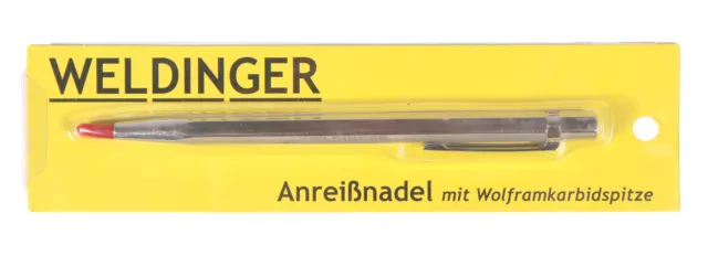 Anreißnadel mit Wolframkarbidspitze Kugelschreiberform Reißnadel 145mm WELDINGER