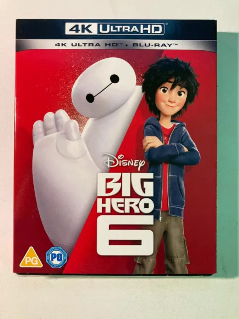Big Hero 6 w/ Slipcover (4K UHD + Blu-ray, 2 Discs, Disney, Region Free) *NEW*