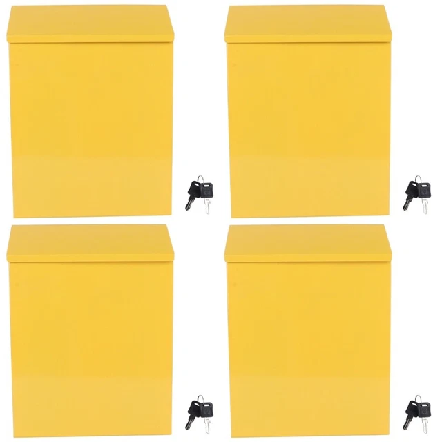 4 pcs Métal Don Boîte Décoratif Boîte Postale Bureau Boîte à Suggestions