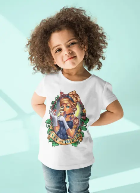 Schöne Prinzessin Cinderella  Disney Bio Baumwolle T-Shirt für Mädchen Girl