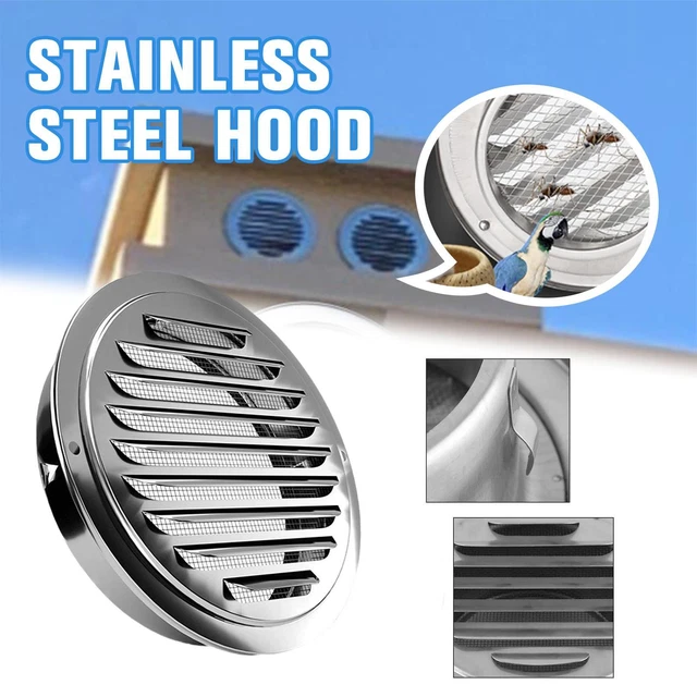 80-200mm Round Air Vent Metal Cover Outlet Exhaust Grille Duct Air Radiator E5E0