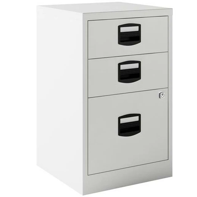 Aktenschrank Bisley Grau A4 Metall Stahl 3 Schubladen 67 x 41 x 40 cm