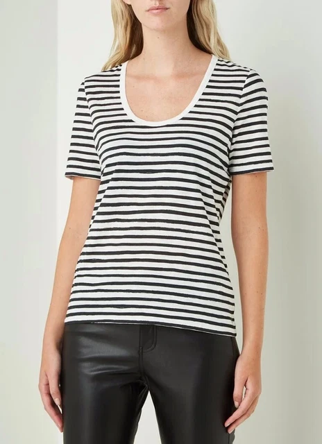 T SHIRT femme rayé blanc noir MARC O' POLO Taille L NEUF avec etiquette
