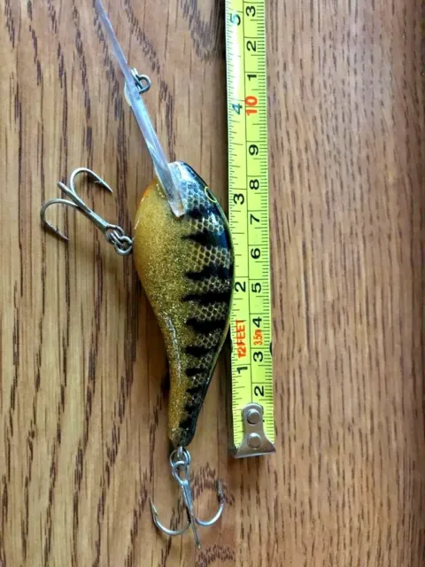 RARE VTG Strike King SCOUT Wooden Topwater Spin Prop Bait Fishing Lure  YELLOW 