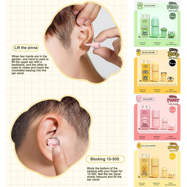 2Pcs Soft Foam Ear Plug Earplugs Sleep Travel Waterproof For Sleep' U7W6