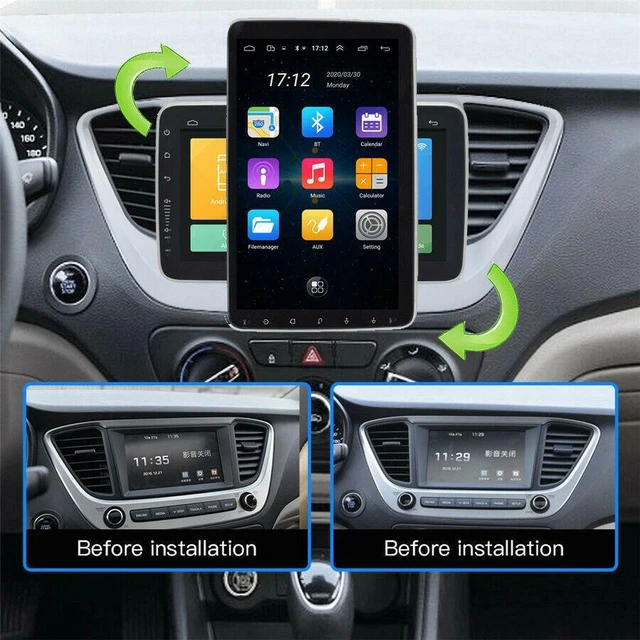 Android 9.0 Single 1Din In-Dash Car GPS Navigation Stereo Radio 4G Wifi 10.1"