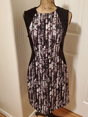 Apt. 9 Women's Size M Black & Taupe Sleeveless Sheath Dress