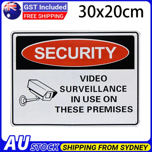 Warning Security Notice Surveillance Sign Video  In Use Premises 200x300mm Metal