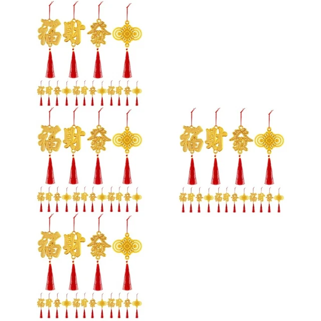 96 Pcs Décoration Chinois Pendentif Bonsaï Du Nouvel An Ornement