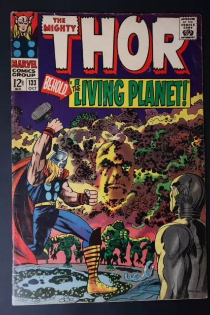 The Mighty Thor #133 Marvel Comics 1966 Silver Age Ego The Living Planet