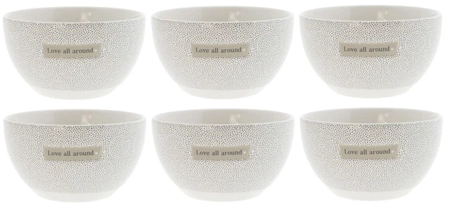 6er Set Ciotola per Dessert Titane Puntini Love All Intorno (D) . 12,5cm