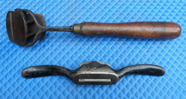 Wood Working Tools Old Stanley Box Scraper swivel head & Spoke Shave No Name