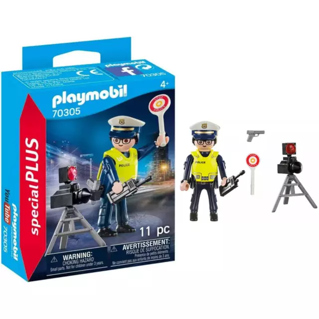 Playmobil Special Plus 70305 Policier avec radar Figurines Jeux de Construction