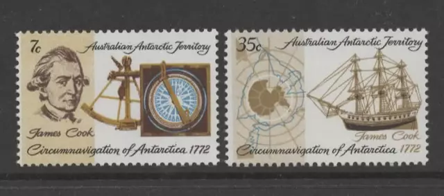 1972 AUSTRALIA ANTARCTIC AAT COOK BICENTENARY SG21-22 mint unhinged
