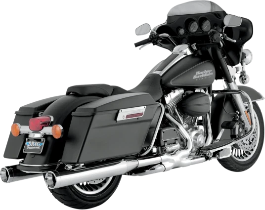 Vance & Hines - 16773 - Monster Round Slip-Ons, Chrome with Chrome Tips