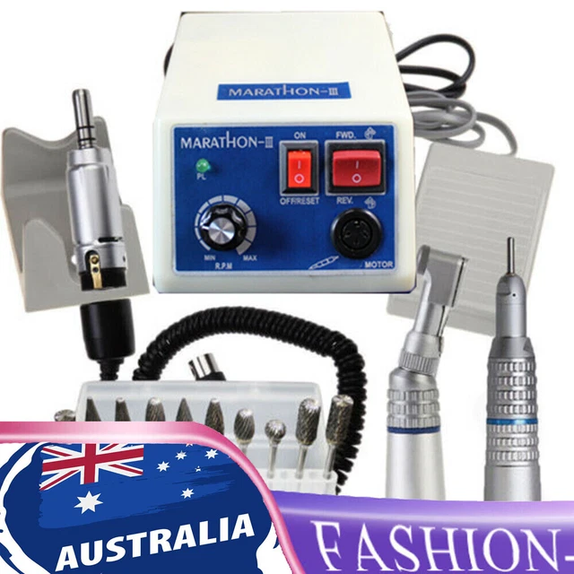 DENTAL LAB MARATHON Micromotor Polisher +35K RPM Handpiece &10x Drills