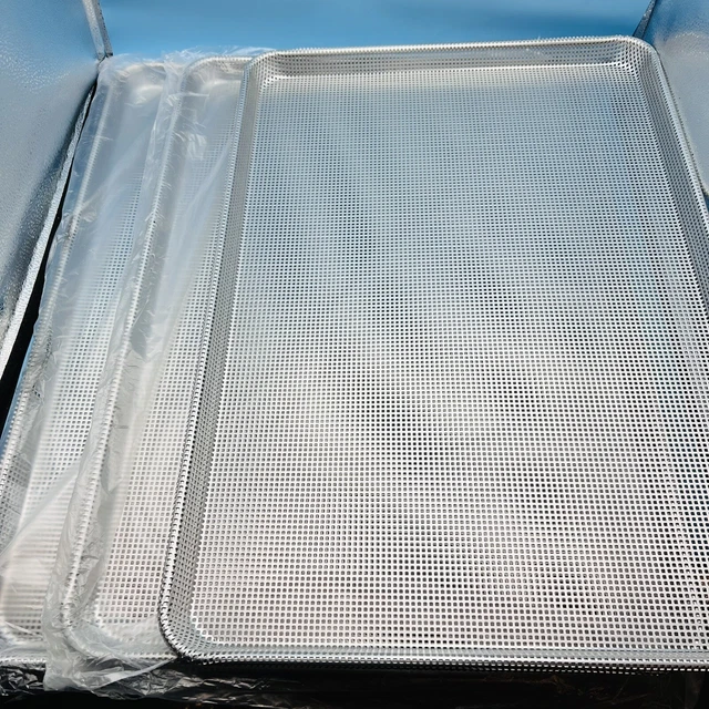 Winco ALXN-1826P Aluminum Sheet Pan, Fully Perforated 18"W x 1"D x 26" - Glazed